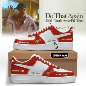 Malcolm Todd Do That Again Tour Signed Custom Air Force 1 & Jordan 1 Shoes - Part 13