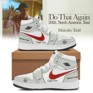 Malcolm Todd Do That Again Tour Signed Custom Air Force 1 & Jordan 1 Shoes - Part 15