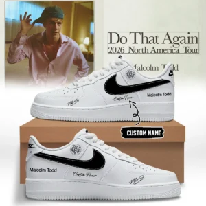 Malcolm Todd Do That Again Tour Signed Custom Air Force 1 & Jordan 1 Shoes - Part 4