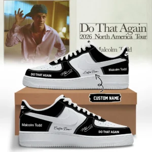 Malcolm Todd Do That Again Tour Signed Custom Air Force 1 & Jordan 1 Shoes - Part 5