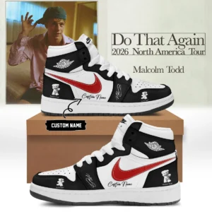 Malcolm Todd Do That Again Tour Signed Custom Air Force 1 & Jordan 1 Shoes - Part 6