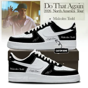 Malcolm Todd Do That Again Tour Signed Custom Air Force 1 & Jordan 1 Shoes (Release 10)