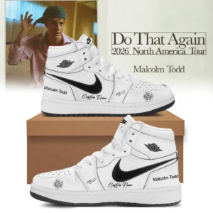 Malcolm Todd Do That Again Tour Signed Custom Air Force 1 & Jordan 1 Shoes (Release 12)
