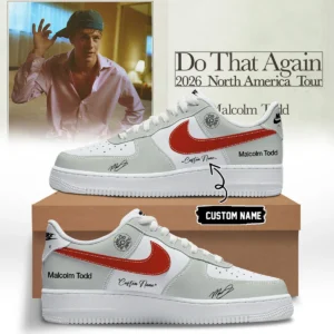 Malcolm Todd Do That Again Tour Signed Custom Air Force 1 & Jordan 1 Shoes (Release 18)