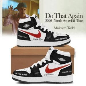 Malcolm Todd Do That Again Tour Signed Custom Air Force 1 & Jordan 1 Shoes - Series 1