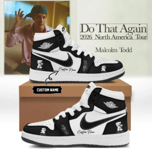 Malcolm Todd Do That Again Tour Signed Custom Air Force 1 & Jordan 1 Shoes - Series 16