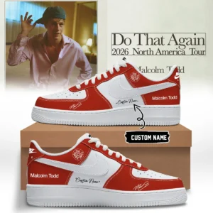 Malcolm Todd Do That Again Tour Signed Custom Air Force 1 & Jordan 1 Shoes (Style 25)