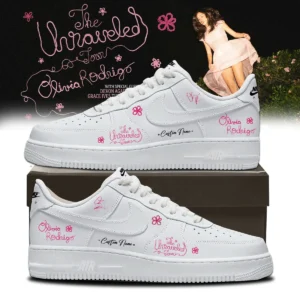 Olivia Rodrigo The Unraveled Tour Signed Custom Air Force 1 & Jordan 1 Shoes [Batch 5]