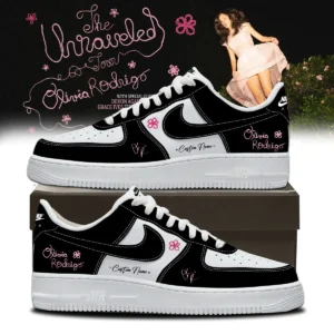 Olivia Rodrigo The Unraveled Tour Signed Custom Air Force 1 & Jordan 1 Shoes (Design 10)