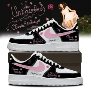 Olivia Rodrigo The Unraveled Tour Signed Custom Air Force 1 & Jordan 1 Shoes (Release 1)