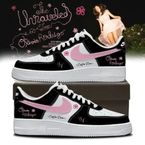 Olivia Rodrigo The Unraveled Tour Signed Custom Air Force 1 & Jordan 1 Shoes - Series 3