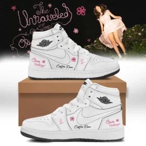Olivia Rodrigo The Unraveled Tour Signed Custom Air Force 1 & Jordan 1 Shoes - Variant 6