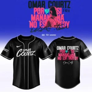 Omar Courtz Por Si Mañana No Estoy World Tour Signed Baseball Jersey [Drop 12]