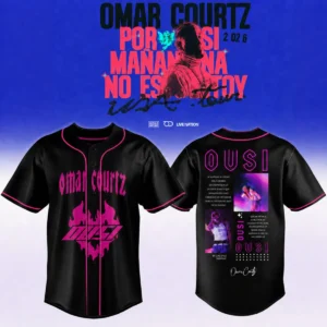 Omar Courtz Por Si Mañana No Estoy World Tour Signed Baseball Jersey (Style 10)