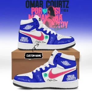 Omar Courtz Por Si Mañana No Estoy World Tour Signed Custom Air Force 1 & Jordan 1 Shoes [Drop 5]