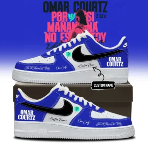 Omar Courtz Por Si Mañana No Estoy World Tour Signed Custom Air Force 1 & Jordan 1 Shoes (Release 32)