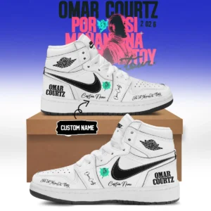 Omar Courtz Por Si Mañana No Estoy World Tour Signed Custom Air Force 1 & Jordan 1 Shoes - Series 20