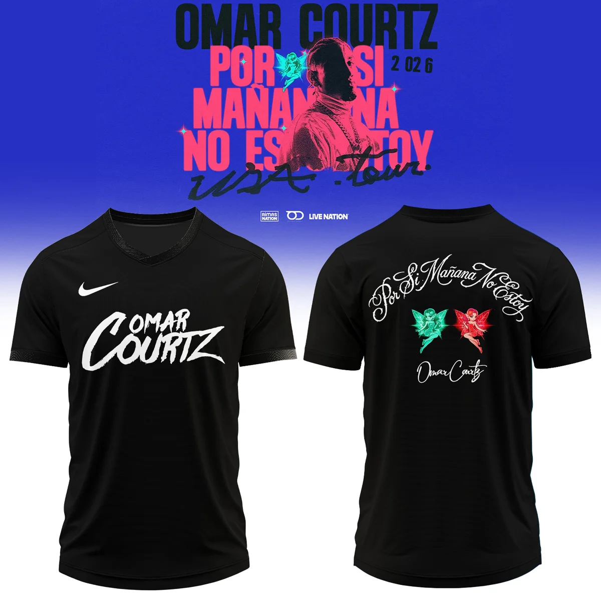 Omar Courtz Por Si Mañana No Estoy World Tour Signed Jersey (Design 25)