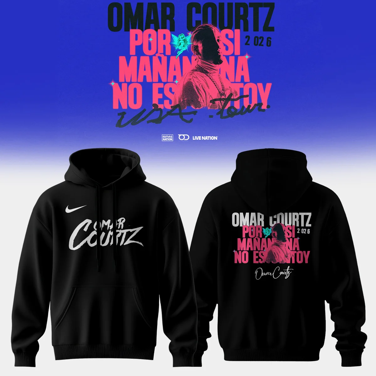 Omar Courtz Por Si Mañana No Estoy World Tour Signed Shirt & Hoodie - Series 18