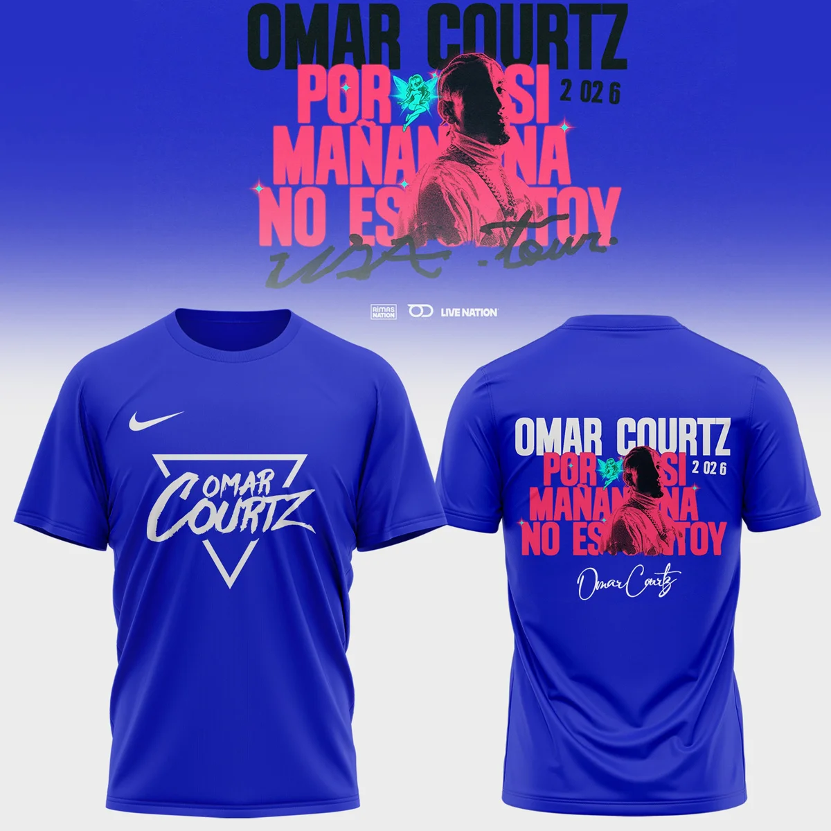 Omar Courtz Por Si Mañana No Estoy World Tour Signed Shirt & Hoodie (Style 2)