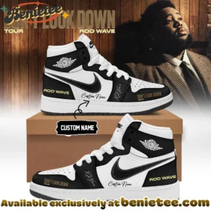 Rod Wave Don't Look Down Tour Custom Air Force 1 & Jordan 1 Shoes (Style 22)