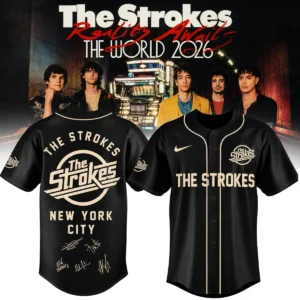 The Strokes Reality Awaits Tour Signature Baseball Jersey - Variant 7