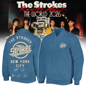 The Strokes Reality Awaits Tour Signature Bomber Jacket (Design 10)