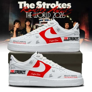 The Strokes Reality Awaits Tour Signature Custom Air Force 1 & Jordan 1 Shoes (Design 7)
