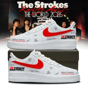 The Strokes Reality Awaits Tour Signature Custom Air Force 1 & Jordan 1 Shoes - Part 12