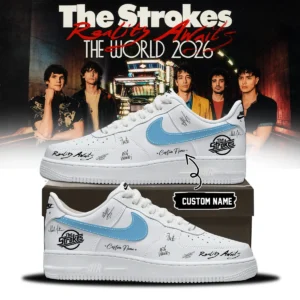 The Strokes Reality Awaits Tour Signature Custom Air Force 1 & Jordan 1 Shoes - Series 20