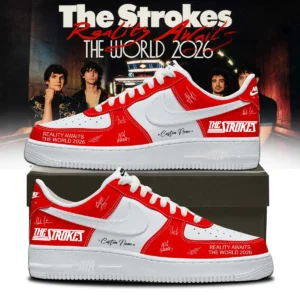 The Strokes Reality Awaits Tour Signature Custom Air Force 1 & Jordan 1 Shoes (Style 6)