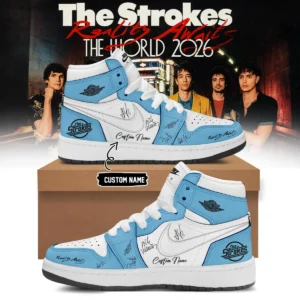 The Strokes Reality Awaits Tour Signature Custom Air Force 1 & Jordan 1 Shoes - Variant 10
