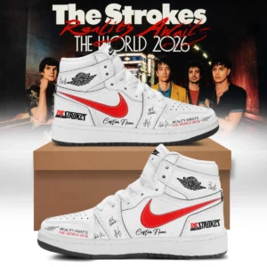 The Strokes Reality Awaits Tour Signature Custom Air Force 1 & Jordan 1 Shoes - Variant 6