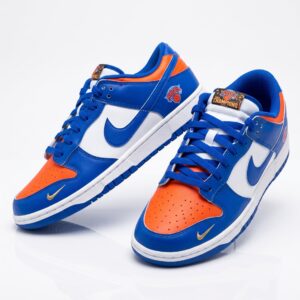 New York Knicks Orange Blue Nike Air Force 1 Shoes
