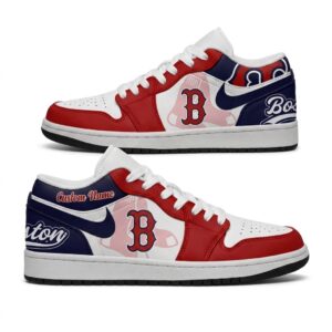 Boston Red Sox Custom Name Nike Air Force 1 Shoes