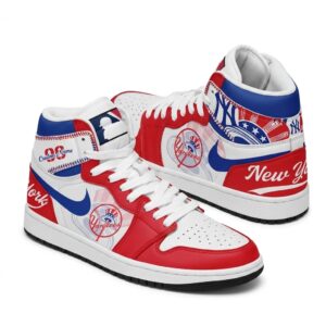 Custom Name New York Yankees MLB Air Jordan 1 Shoes