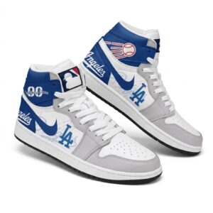 Custom Name Los Angeles Dodgers MLB Air Jordan 1 Shoes