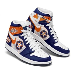 Custom Name Houston Astros MLB Air Jordan 1 Shoes