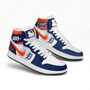 Custom Name Detroit Tigers MLB Air Jordan 1 Shoes