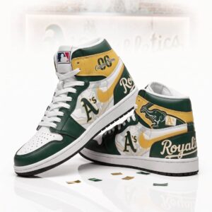 Custom Name Oakland Athletics MLB Air Jordan 1 Shoes