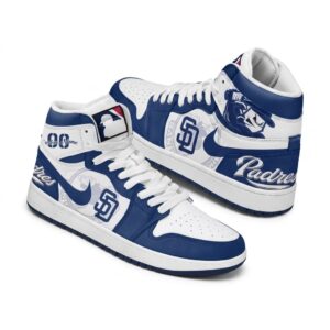 Custom Name San Diego Padres MLB Air Jordan 1 Shoes