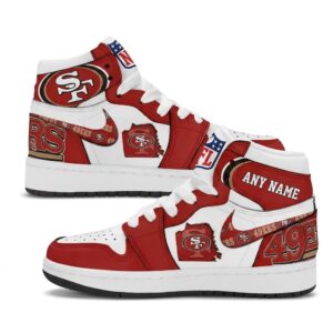 Personalized San Francisco 49ers NFL Air Jordan 1 Shoes