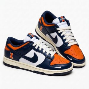 Illinois Fighting Illini Orange Navy Nike Air Force 1 Shoes