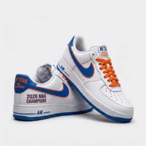 New York Knicks 2026 NBA Champions Nike Air Force 1 Shoes