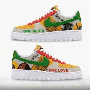 Bob Marley One Love Reggae Nike Air Force 1 Shoes