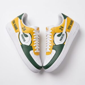 Green Bay Packers Personalized Nike Air Force 1 Shoes