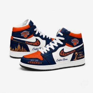Custom Name New York Knicks NBA Air Jordan 1 Shoes