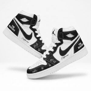 The Beaches Band High Top Sneakers, Custom Name Rock Band Shoes, Black White Music Fan Sneakers, Unisex Streetwear Footwear