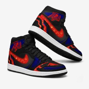 Miles Morales High Top Sneakers, Spider Hero Casual Shoes, Comic Style Basketball Shoes, Unisex Streetwear Footwear