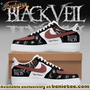 BLACK VEIL BRIDES Vindica Tour Crimson Custom Air Force 1 & Jordan 1 Shoes
